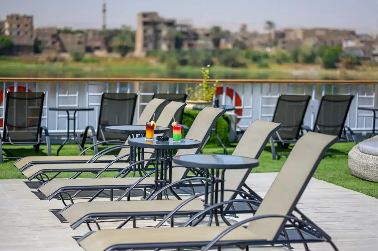 Sun deck of the Nile Serenity Nile Cruise Nile cruise